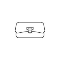 clutch bag vector icon illustration