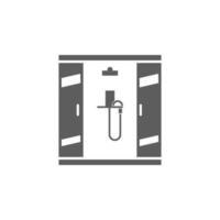 shower cubicle vector icon illustration