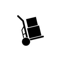 Cart with boxes vector icon illustration