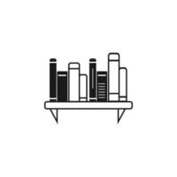 estante para libros vector icono ilustración