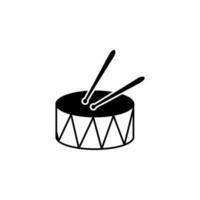 Drum toy vector icon illustration