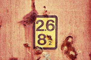 Rust and numbers photo