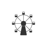 Ferris wheel vector icon illustration