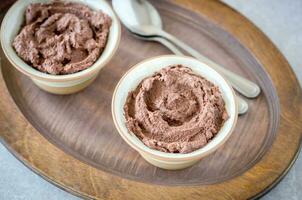 Creamy chocolate pudding photo