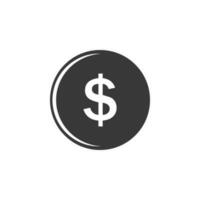 coin, money vector icon illustration