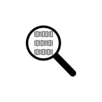 magnifier, binary vector icon illustration