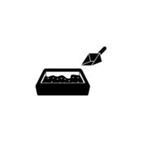 cat tray vector icon illustration