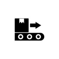 Conveyor, box vector icon illustration