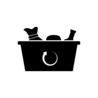 waste box vector icon illustration