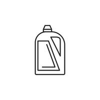 plastic bottle of liquid laundry detergent vector icon illustration