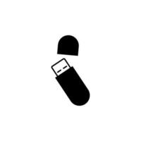 usb flash drive vector icon illustration