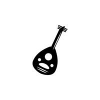 Musical instrument saz vector icon illustration