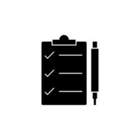 List and pen vector icon illustration