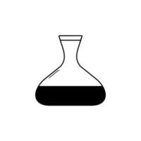 wine with a test tube vector icon illustration