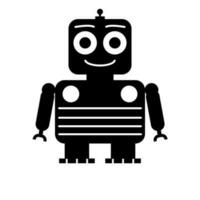 Toy robot vector icon illustration