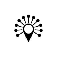 Location pin vector icon illustration