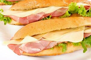 Ham and cheese sandwich photo