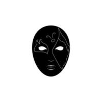 Carnival mask with a pattern vector icon illustration