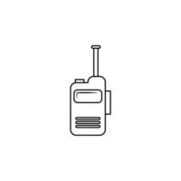 portable radio vector icon illustration