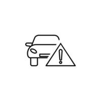 car and exclamation mark vector icon illustration