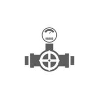 pressure values in the pipe vector icon illustration