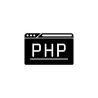 browser, php vector icon illustration