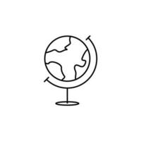 globe outline vector icon illustration