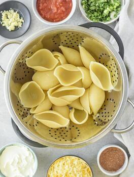 taco relleno conchas foto