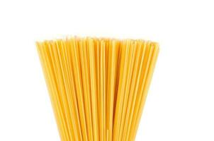 Spaghetti isolated on white photo