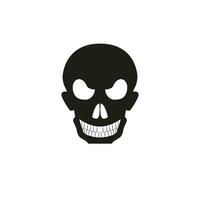 Human evil skull vector icon illustration