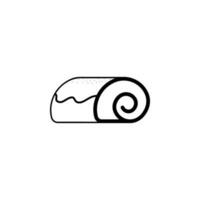 puff pastry vector icon illustration