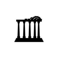 columns, stones vector icon illustration