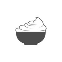 pudding vector icon illustration