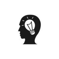 Head idea vector icon illustration