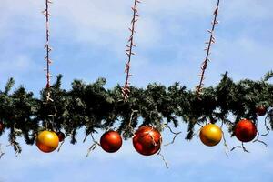 Navidad decoración en el ciudad foto