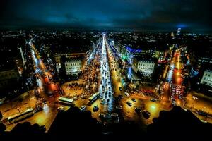 paisaje urbano de noche foto