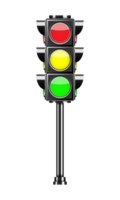 Traffic lights with all three colors png