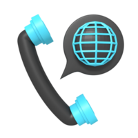 Business icon call browser of rendering 3d png