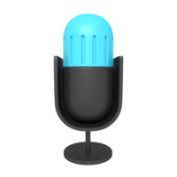 3d icon of podcast mics png