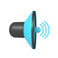 3d icon of speaker on png