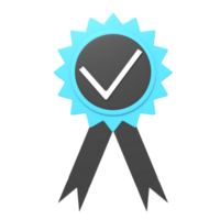 3d icon of checklist medal png