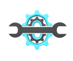 3d icon of setting gear png