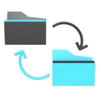 3d icon of copy file to cloud png