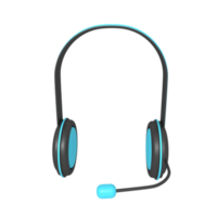 3d icon of Communication icon earphone with mic png