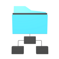 3d icon of folder structure the file png