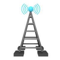 3d icono de torre transmisor Internet png