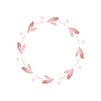 watercolor heart circle png