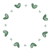 watercolor heart circle png