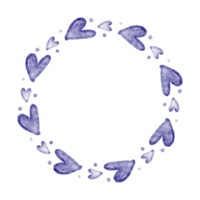 watercolor heart circle png