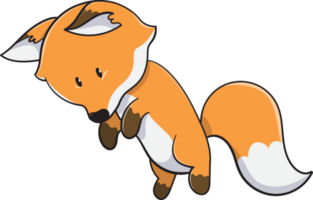 Cartoon cute Fox, Animal png